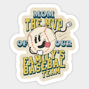 FUNNY BASEBALL MOM Sticker